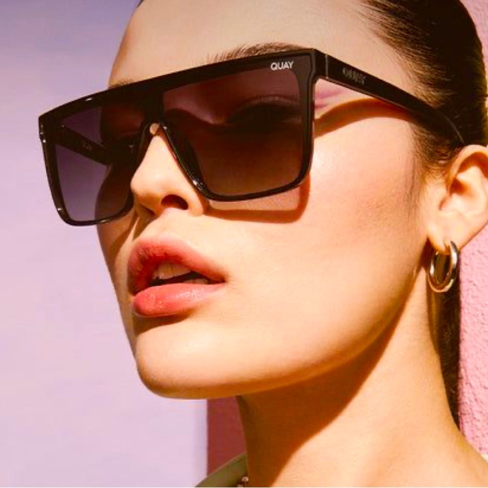 Quay Nightfall flat top shield sunglasses (Medium)